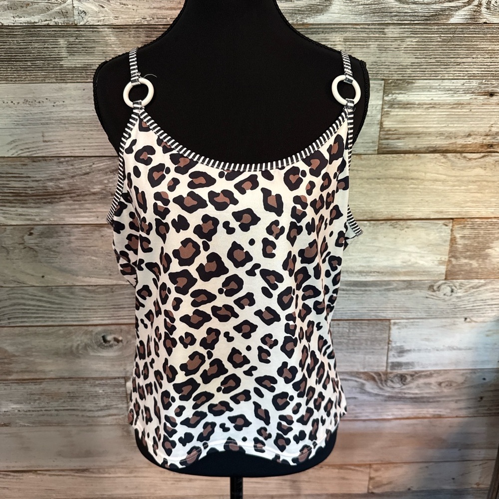 Stylish Leopard Print Camisole Top-NWOT